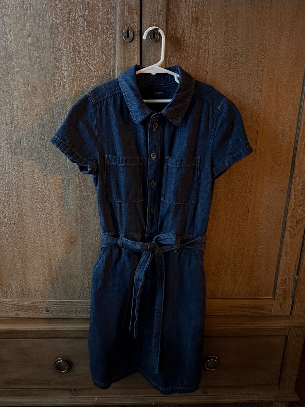 J Crew Factory Denim Mini Dress OO
